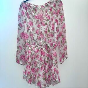 Love Shack Fancy Floral Popover Mini Dress